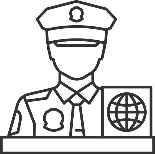 Police officer line art Vector Images & Graphics for Commercial Use ...