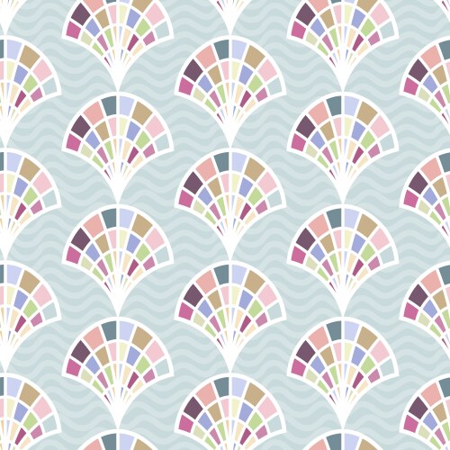 Abstract seamless pattern with shell vector image
