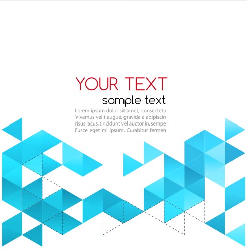 Abstract template background with triangle vector image