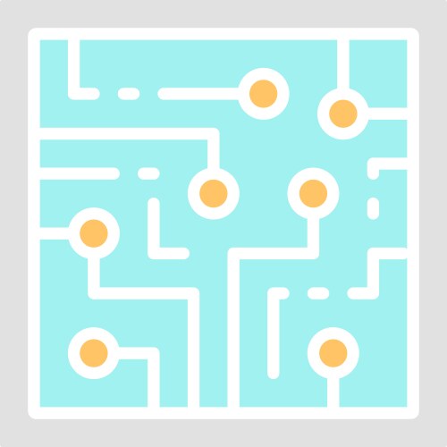 Cpu computer chip electronic circuit processor vektorbild
