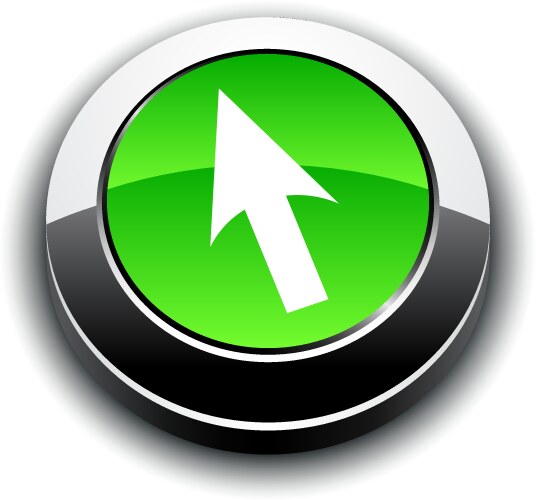Cursor 3d round button vector image