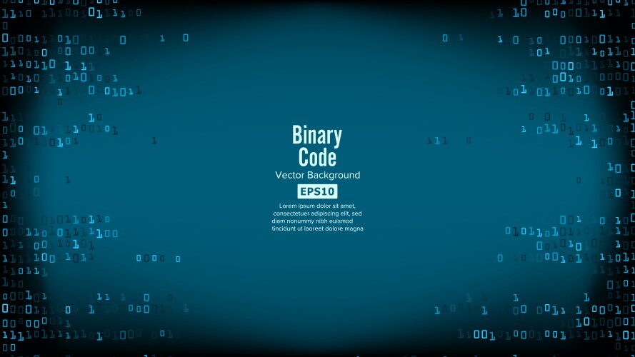 Binary code background high-tech matrix vector image
