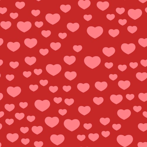Simple red heart sharp seamless pattern vector image