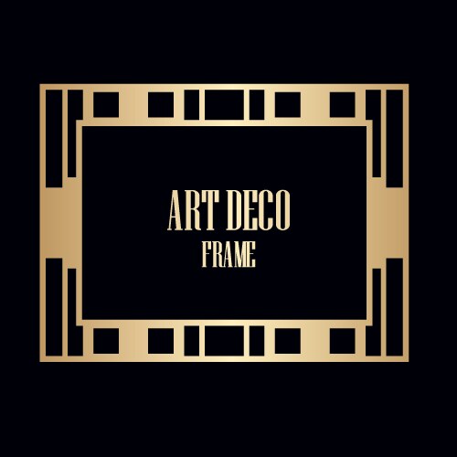 art deco border frame vector image