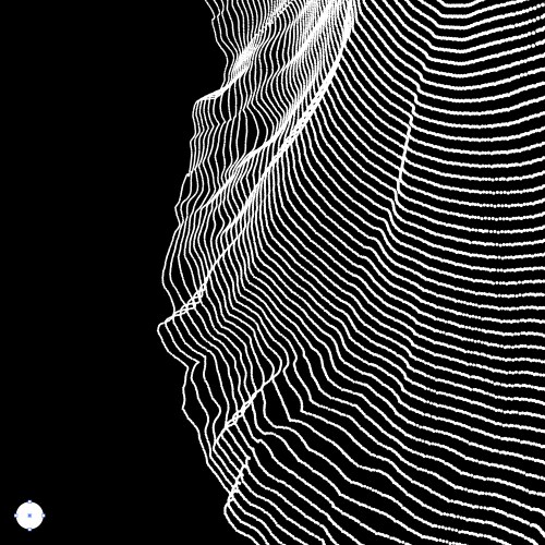 Array with dynamic particles 3d technology style vector image