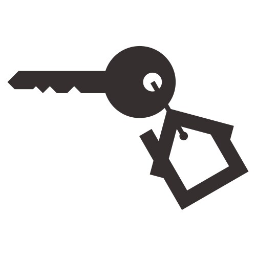 Key and keychain Royalty Free Vector Image - VectorStock
