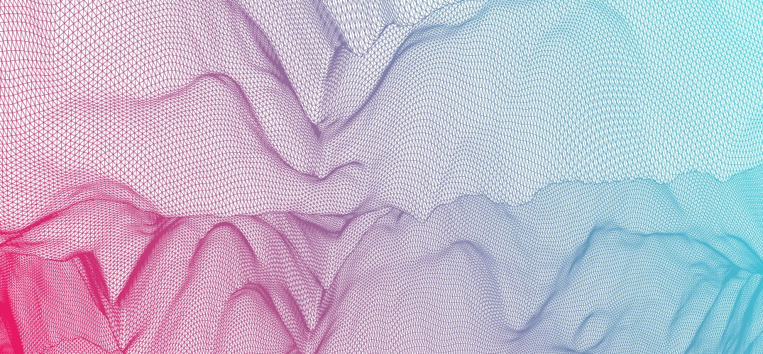 Abstract background with waves 3d surface vector image