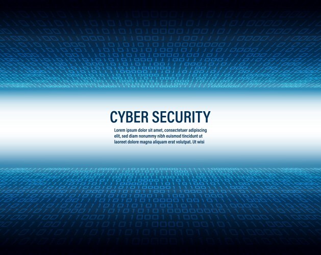 Cyber Security Binary Code Background vector image