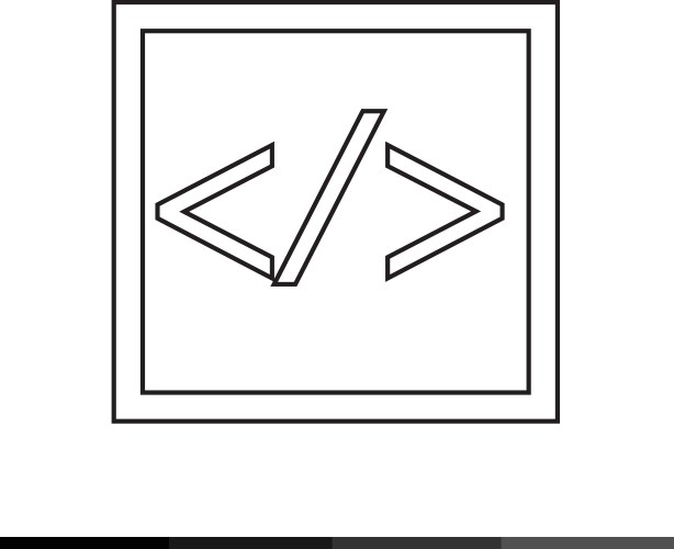Language html icon progrmming code design vector image
