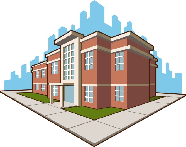School building Royalty Free Vector Image - VectorStock