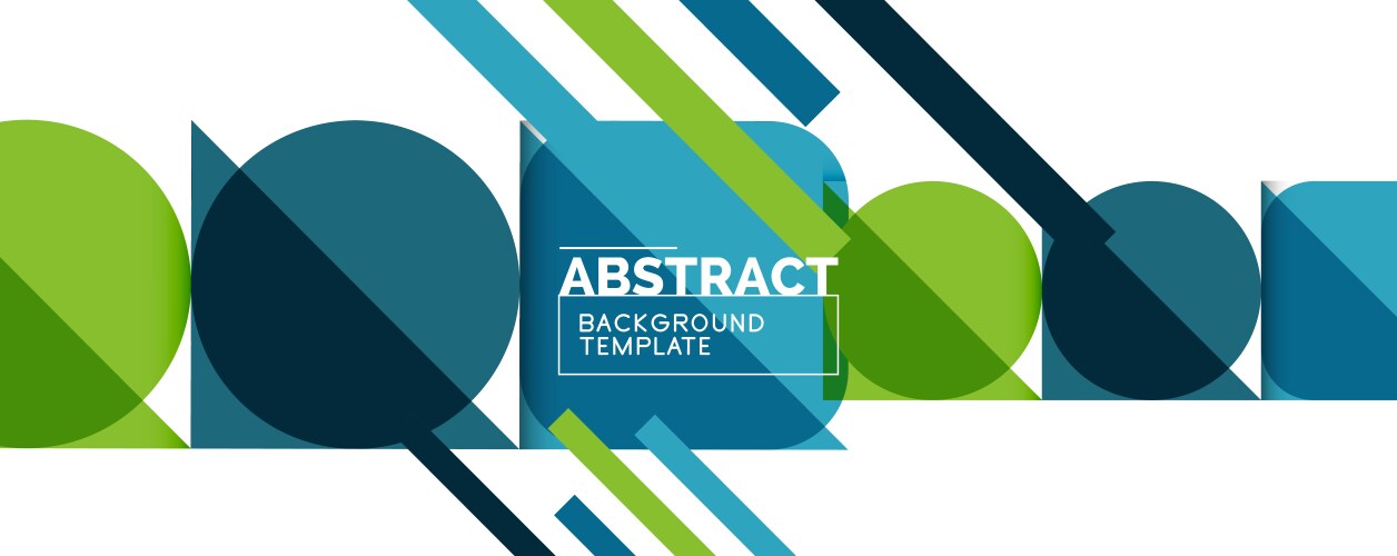 Simple circles and triangles abstract background vector image