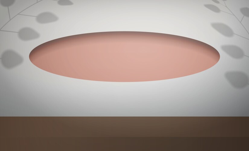 White studio room with empty shelf light space vector image