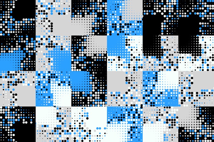 Abstract geometric pattern with transition effect vector image