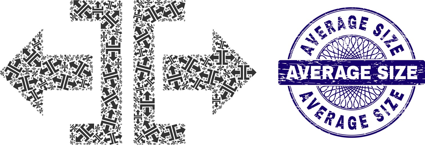 Divide horizontal direction recursion collage vector image