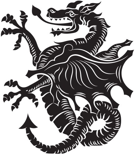 Tribal Dragon Artwork Vector Image