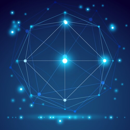 Abstract geometric 3d mesh object eps 10 vector image