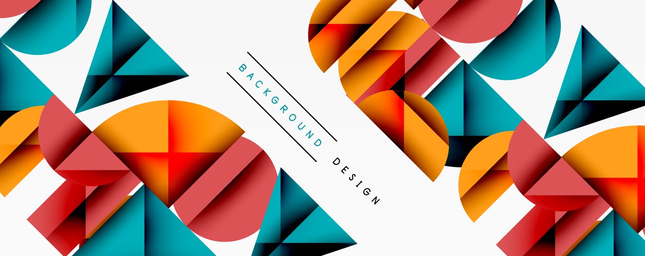 Abstract geometric shapes overlap creating vector image