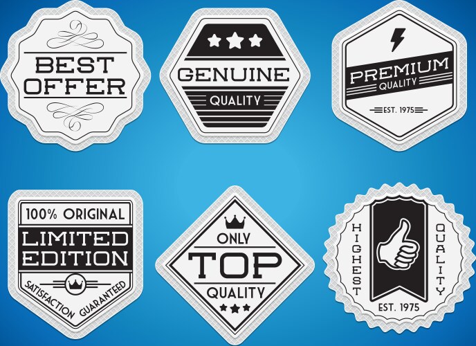 Vintage Label Set - Retro & Classic Vector Image