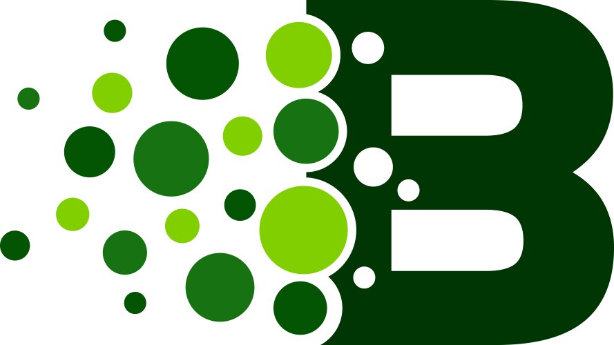 B letter network logo icon design Royalty Free Vector Image