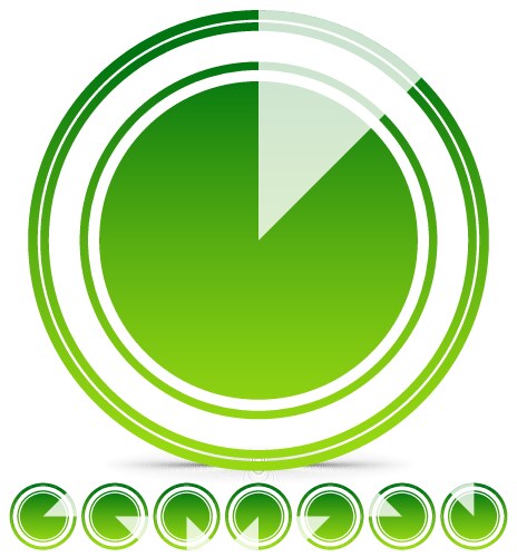 Rotating empty radar screen or sonar display vector image