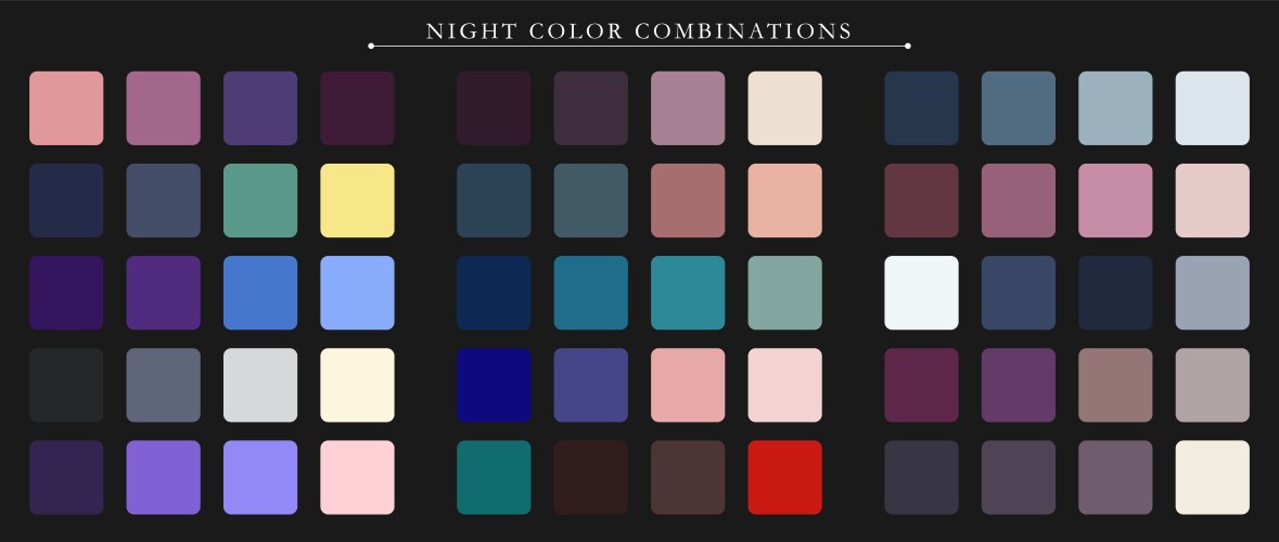 Trend color palette guide template fit vector image