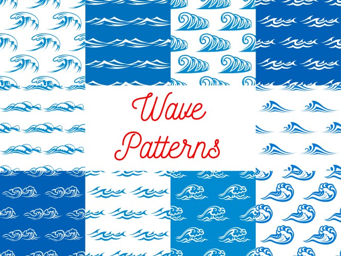 Sea and ocean waves Royalty Free Vector Image - VectorStock