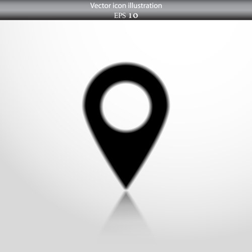 Map pointer web flat icon vector image