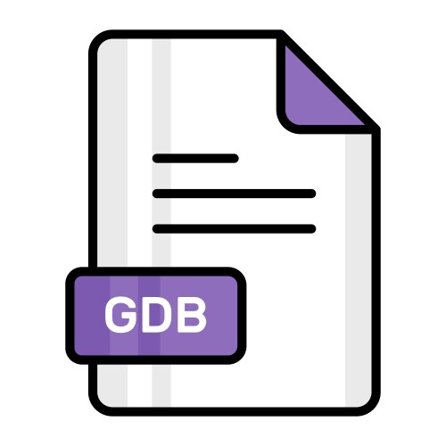 An amazing icon of gdb file editable design vector image
