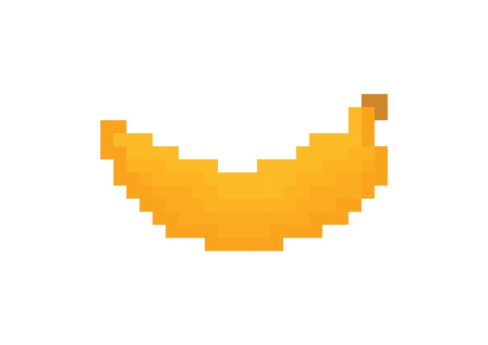 Banana with pixel theme Vector Image