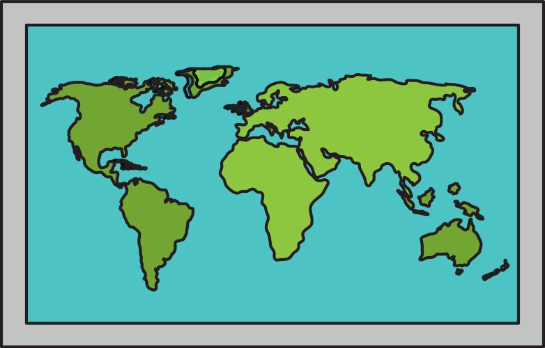 World paper map icon Royalty Free Vector Image