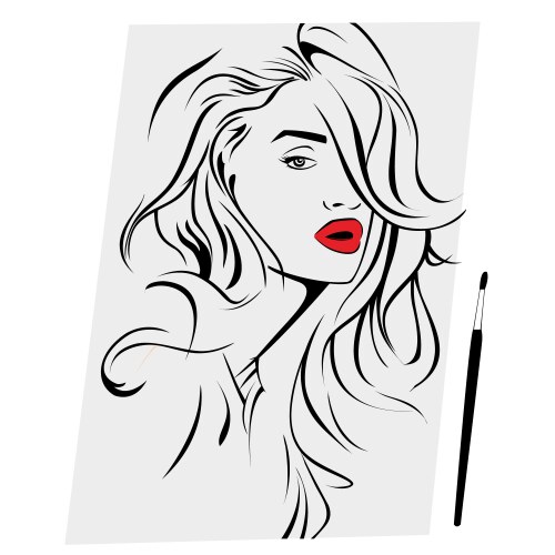 Portrait of a woman Vector Image