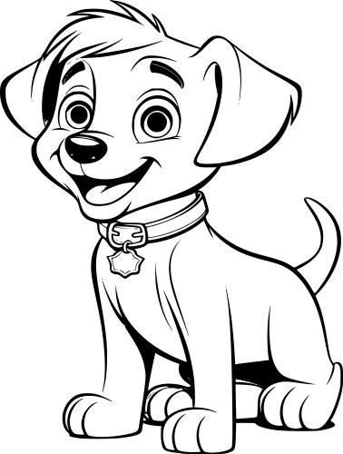 Dog bone coloring pages for kids vector image