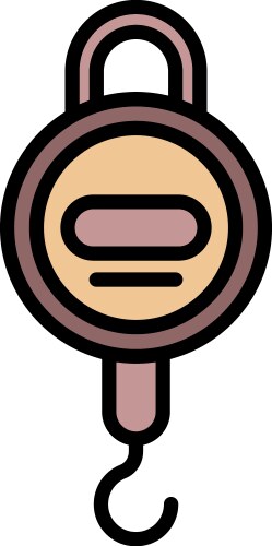 Home kitchen scales icon color outline vector image
