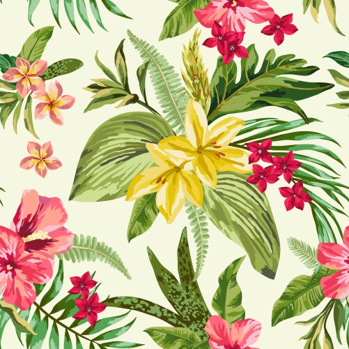 Tropical Leaf Pattern Vector Image