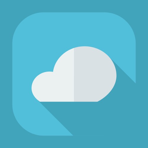 Flat modern design with shadow icons cloud vector image