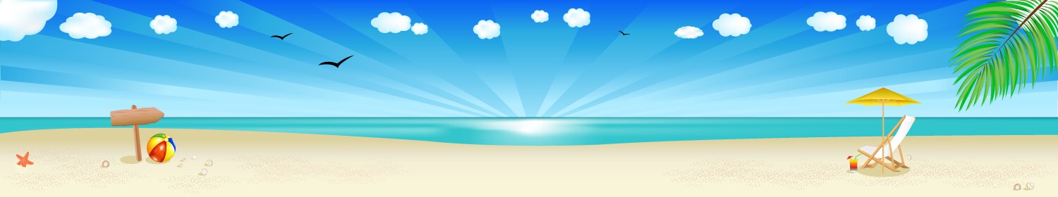 Tropical Beach Landscape Vector Image