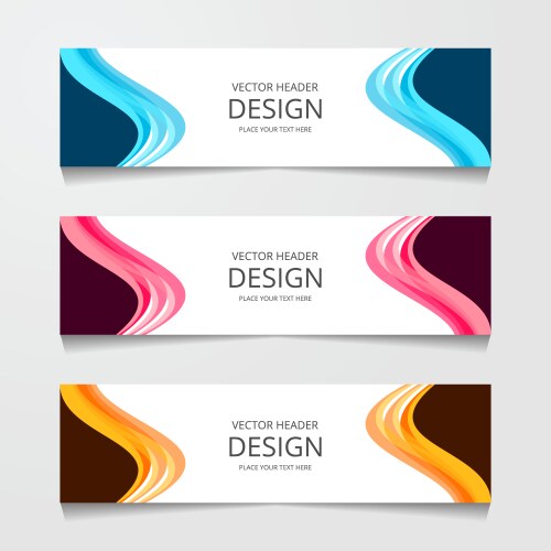Abstract design banner web template layout header vector image