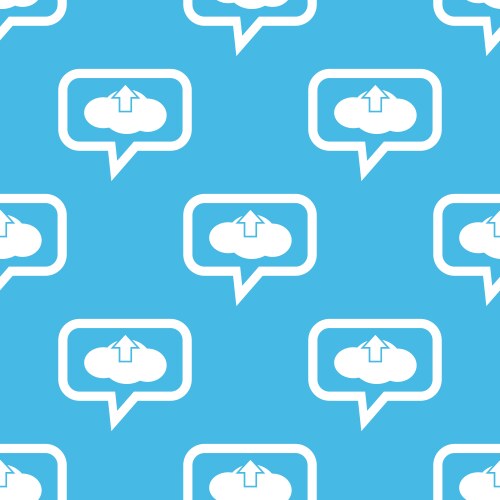 Cloud upload message pattern vector image