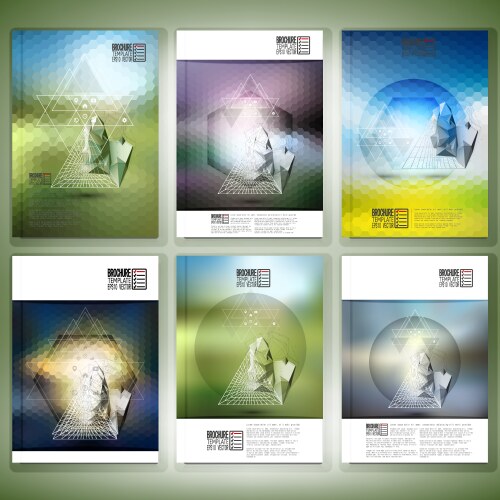 Abstract 3d pyramids hexagonal patterns vector image
