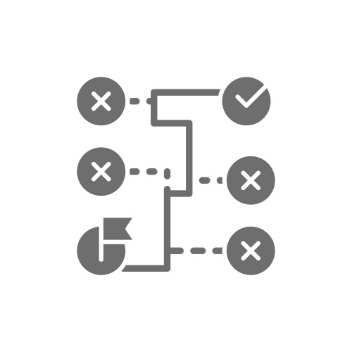 Correct solution labyrinth algorithm coding vector image