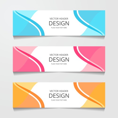 abstract design banner web template layout header vector image