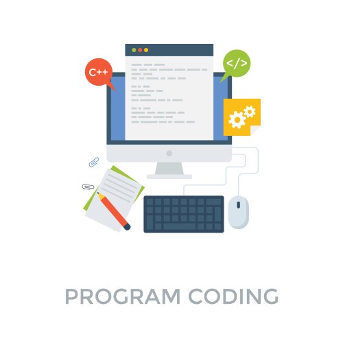Program coding vector image