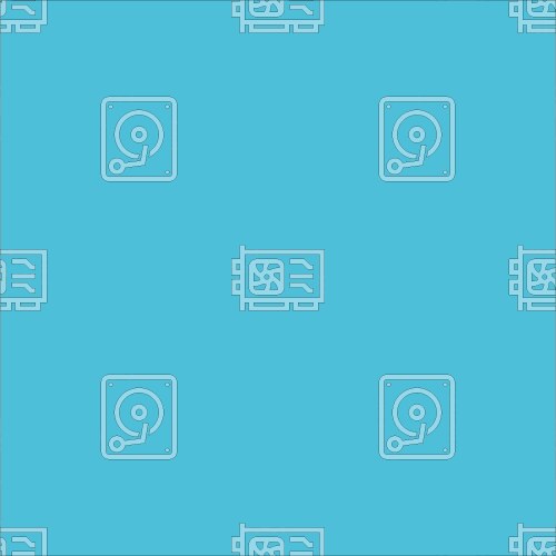 Seamless pattern with computer hardware vector image
