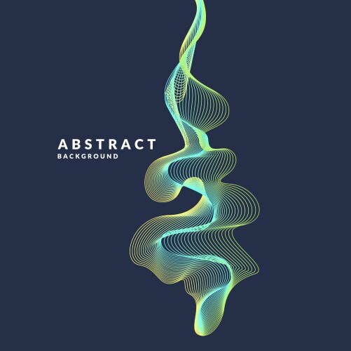 Abstract background with a dynamic waves lines vector image