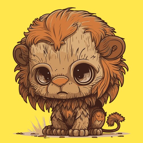 Majestic lion graphic for creative projects Vector Image