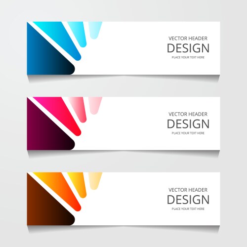 Abstract design banner web template layout header vector image