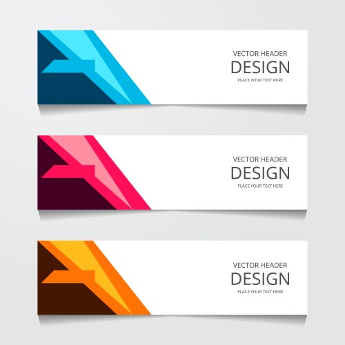Abstract design banner web template layout header vector image