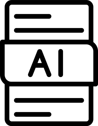 ai file type icons document format design vector image