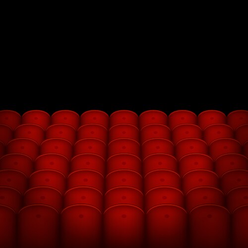 Red cinema or theater seats with black blank Vector Image