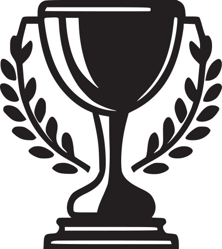 trophy - minimalist and simple silhouette vector image